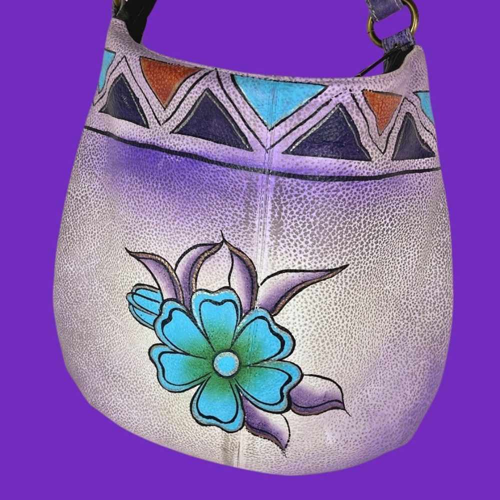CEE KLEIN Hand Painted Genuine Leather Hobo Bag